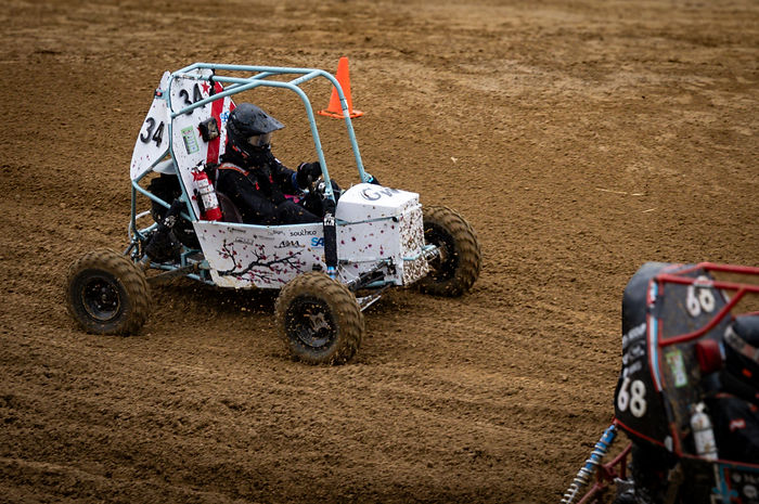 GW Baja SAE car #34 at competition